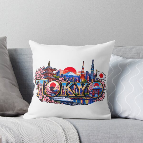 Item preview, Tokyo Japan Skyline – Mount Fuji, Cherry Blossoms & Japanese Landmarks designed and sold by SVALANART.