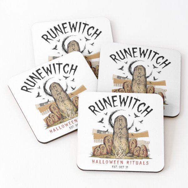 Item preview, Runewitch Halloween Design – Norse Rune Stones & Witchcraft Graphic Tee v1 designed and sold by DarylWelsh2024.
