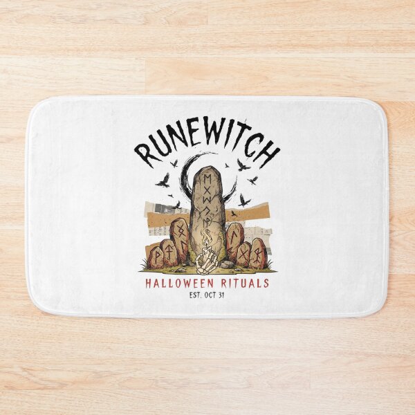 Item preview, Runewitch Halloween Design – Norse Rune Stones & Witchcraft Graphic Tee v1 designed and sold by DarylWelsh2024.