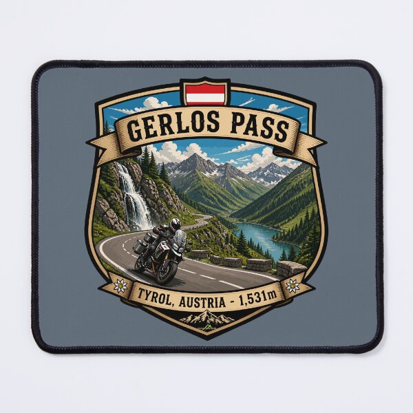 Item preview, Gerlos Alpine Road, Gerlos Alpenstraße Austria Motorcycle Sticker TShirt 08 designed and sold by OuterShellUK.