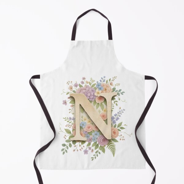 Item preview, Floral Letter N Monogram Watercolor designed and sold by ITCHAWAWAA.
