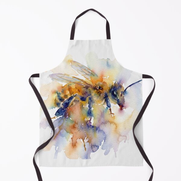 Item preview, Colorful Honey Bee Watercolor Portrait designed and sold by caracatita75.