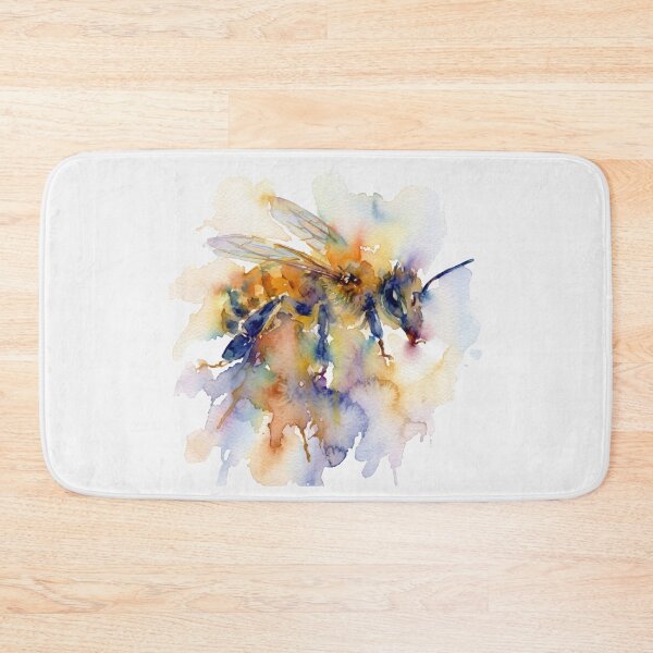 Item preview, Colorful Honey Bee Watercolor Portrait designed and sold by caracatita75.