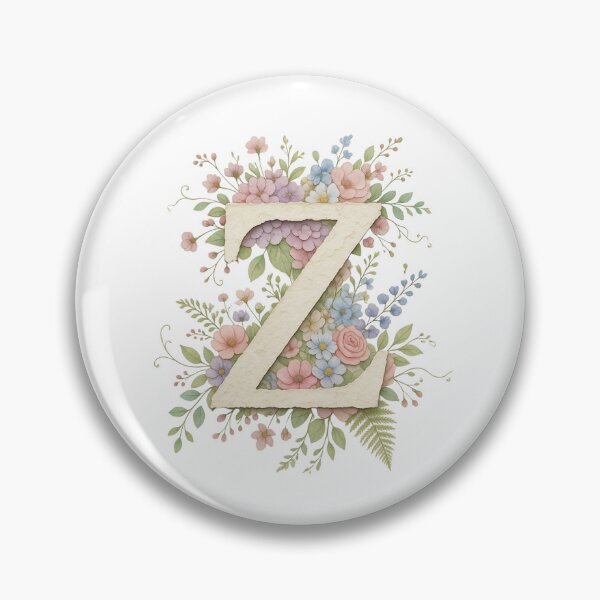 Item preview, Cream Letter Z Floral Monogram designed and sold by ITCHAWAWAA.