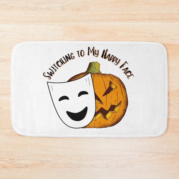 Item preview, Grumpy Jack O' Lantern Switching to My Happy Face Mask designed and sold by SunandShade.