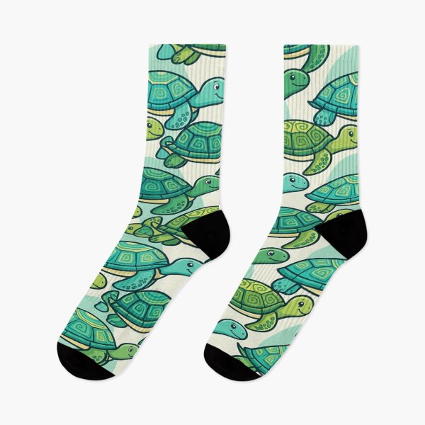 Item preview, Endless Rows of Swimming Cartoon Turtles designed and sold by Solomon-Ent-144.