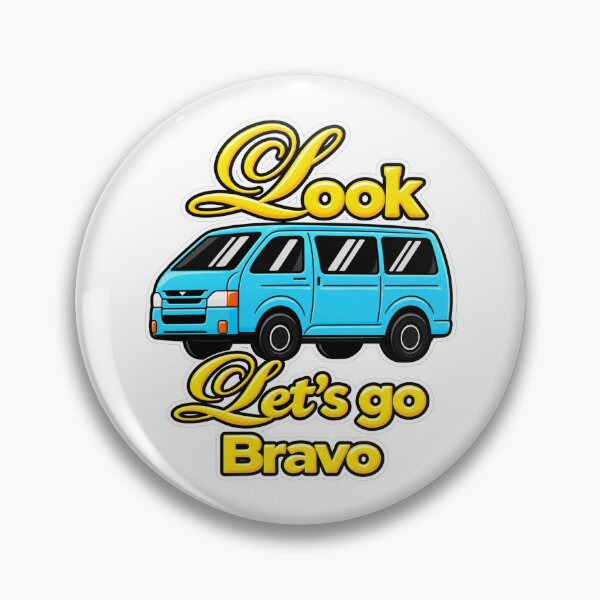 Item preview, Look Let’s Go Bravo – Blue Van Road Trip Adventure designed and sold by Marilia Rosado Studio.
