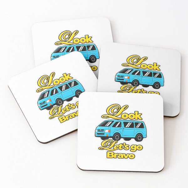 Item preview, Look Let’s Go Bravo – Blue Van Road Trip Adventure designed and sold by Marilia Rosado Studio.