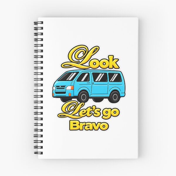 Item preview, Look Let’s Go Bravo – Blue Van Road Trip Adventure designed and sold by Marilia Rosado Studio.