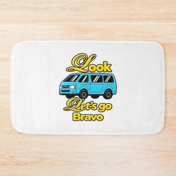 Item preview, Look Let’s Go Bravo – Blue Van Road Trip Adventure designed and sold by Marilia Rosado Studio.