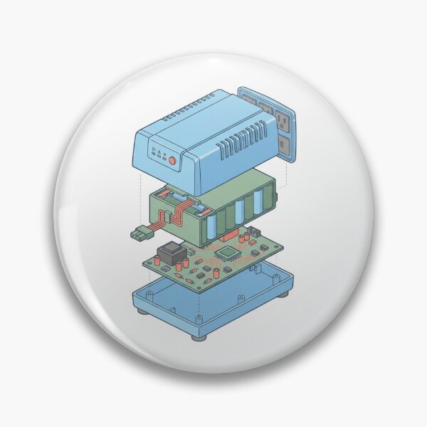 Item preview, UPS Battery Backup Exploded View - Homelab Power Protection Art designed and sold by Node & Switch.