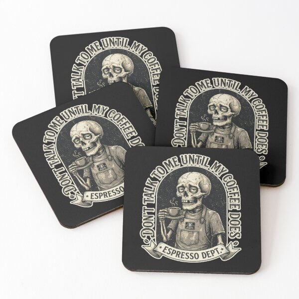 Item preview, Don't talk to me until my coffee does - Tired Skull designed and sold by Volshira.