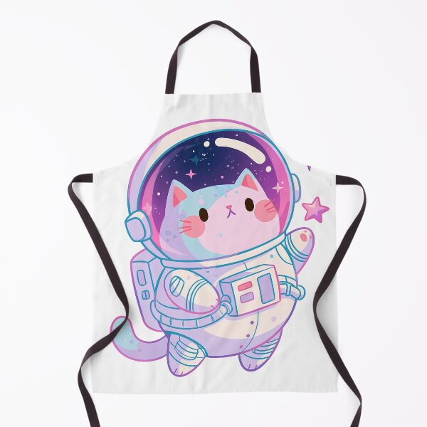 Item preview, Waving Kawaii astronaut cat with stars designed and sold by Artdavesalzburg.