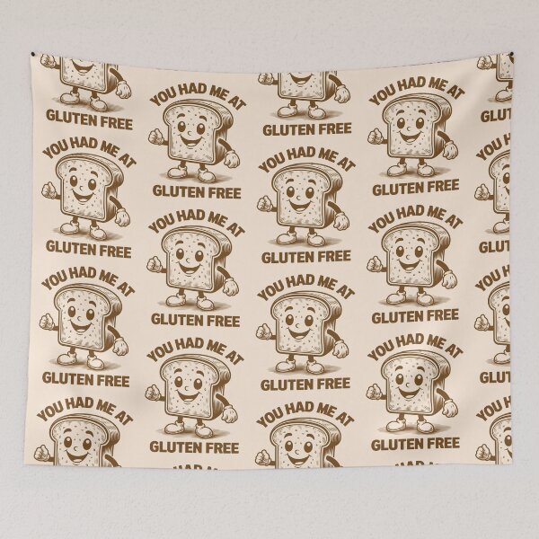 Item preview, You Had Me At Gluten Free Funny Playful Bread Gluten Intolerance Humor designed and sold by KLArtzStore.