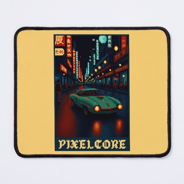 Item preview, Vintage Japanese Car in Night Street Pixel Art {PIXELCORE} designed and sold by PIXELCORE-TEE.