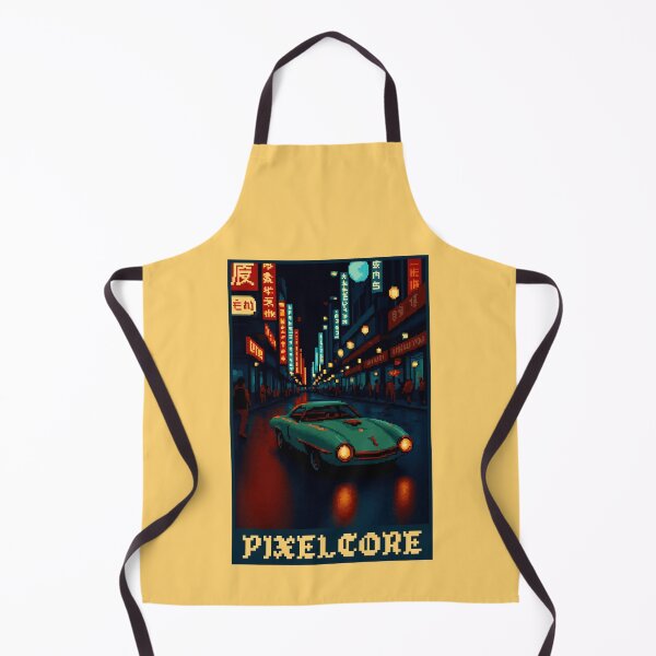 Item preview, Vintage Japanese Car in Night Street Pixel Art {PIXELCORE} designed and sold by PIXELCORE-TEE.