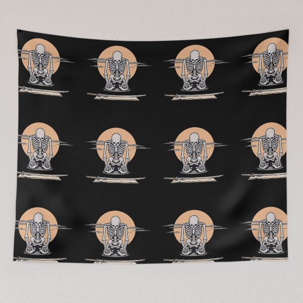 Item preview, Skeleton Meditation Sunset Shirt | Samurai Zen Design designed and sold by MOCH- ART.