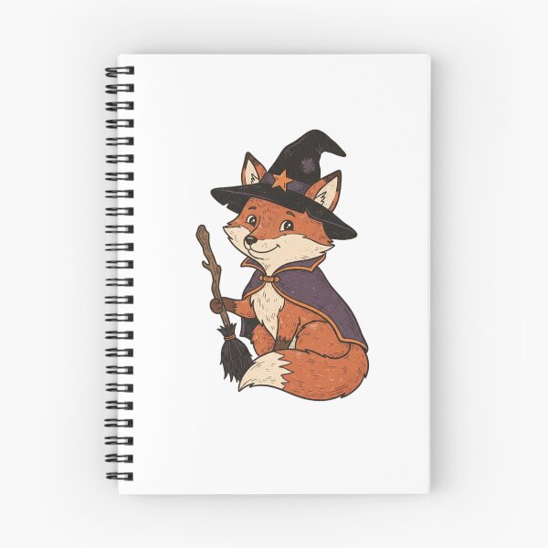 Item preview, Cute Witch Fox – Magical Woodland Halloween - Fox Witch Riding a Broom designed and sold by SOUFIANE1991.