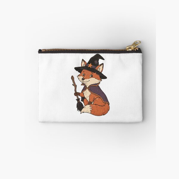 Item preview, Cute Witch Fox – Magical Woodland Halloween - Fox Witch Riding a Broom designed and sold by SOUFIANE1991.