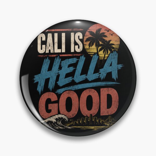 Item preview, Cali Is Hella Good – California Retro Sunset Surf T-Shirt designed and sold by Boreal Apparel.