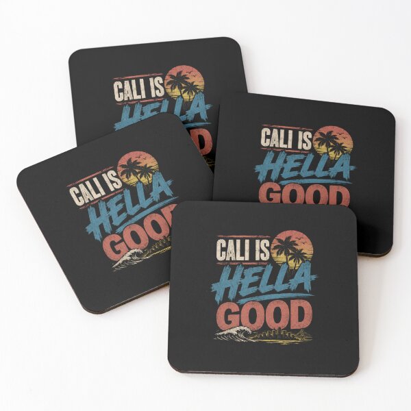 Item preview, Cali Is Hella Good – California Retro Sunset Surf T-Shirt designed and sold by Boreal Apparel.