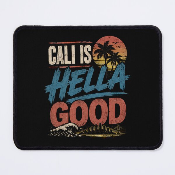 Item preview, Cali Is Hella Good – California Retro Sunset Surf T-Shirt designed and sold by Boreal Apparel.