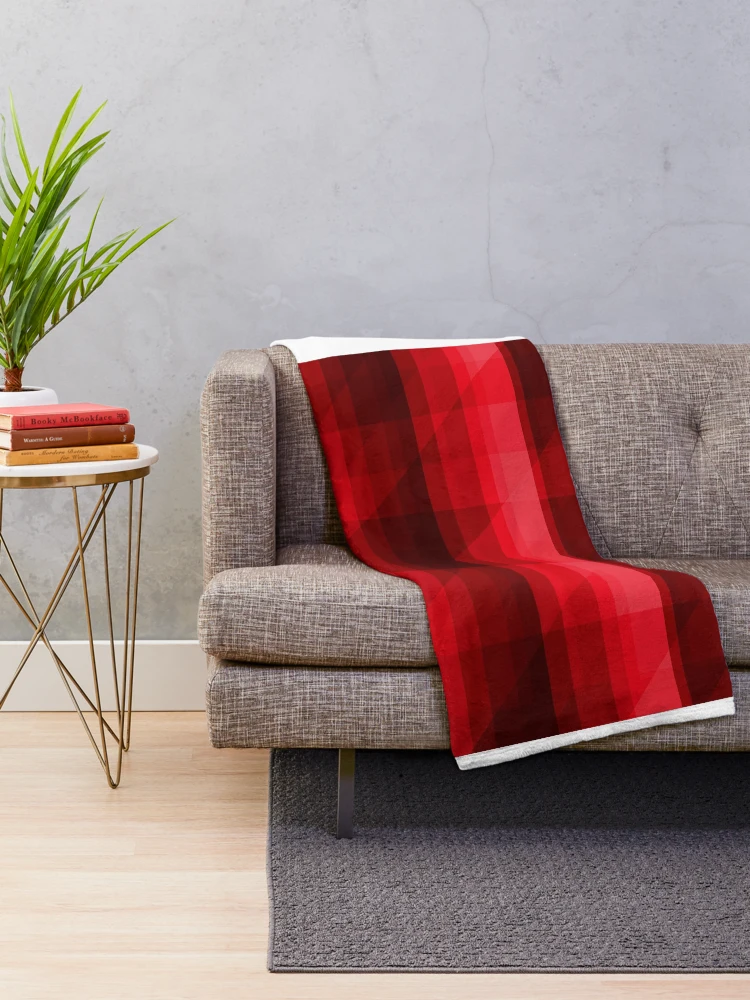 Thumbnail 2 of 6, Throw Blanket, Geometric Red Pattern designed and sold by Andrew Hitchen.