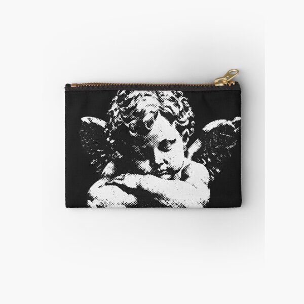 Item preview, Sleeping Cherub Love Angel Statue Halftone Vintage designed and sold by HexRelic.