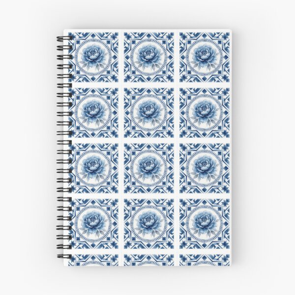 Item preview, Blue Peony Tile Art – Blue and White Floral Ceramic Watercolor Design designed and sold by HappyOops.