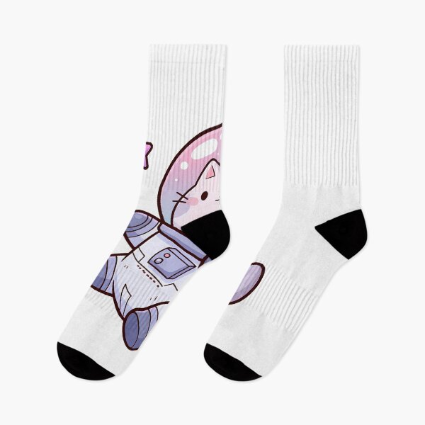 Item preview, Floating Kawaii astronaut cat with pink star designed and sold by Artdavesalzburg.