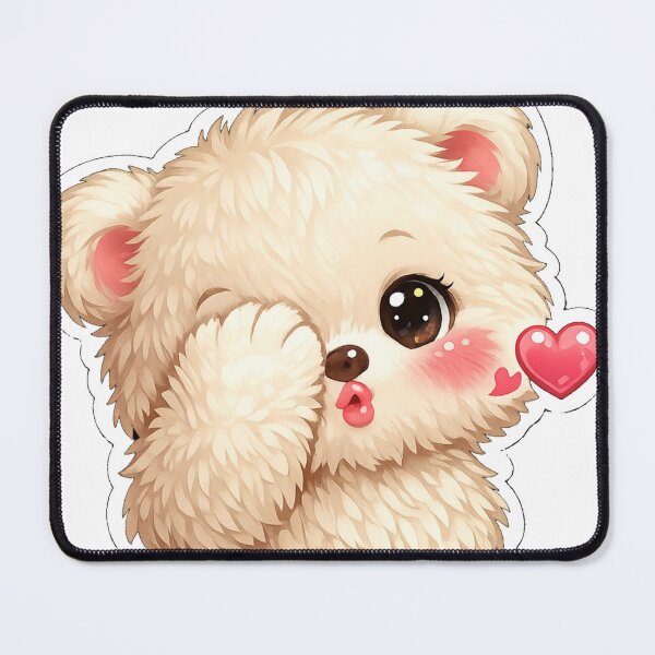 Item preview, Sweetheart Teddy Bear — Adorable Kawaii Love & Kiss Plush Art designed and sold by SunilVault.