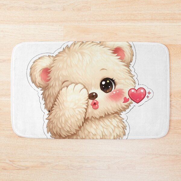Item preview, Sweetheart Teddy Bear — Adorable Kawaii Love & Kiss Plush Art designed and sold by SunilVault.
