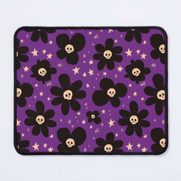 Item preview, Purple Skull Flower Halloween Pattern designed and sold by imaniko.