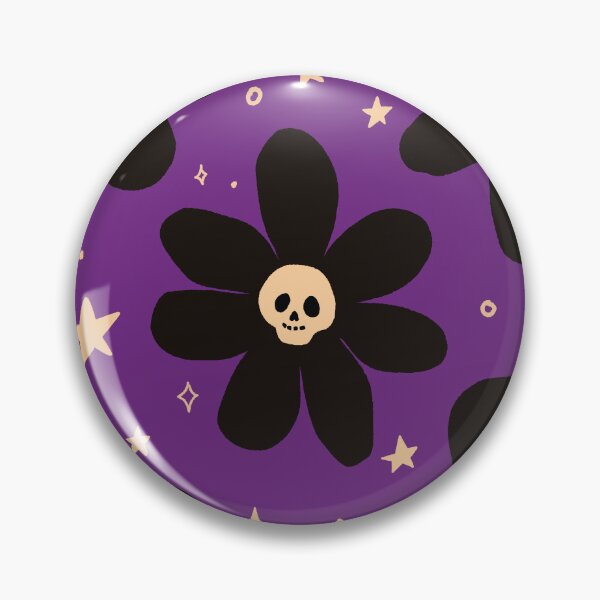 Item preview, Purple Skull Flower Halloween Pattern designed and sold by imaniko.