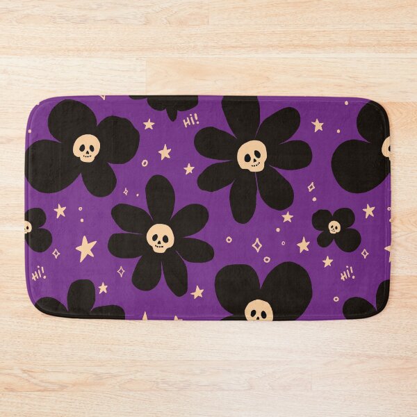 Item preview, Purple Skull Flower Halloween Pattern designed and sold by imaniko.