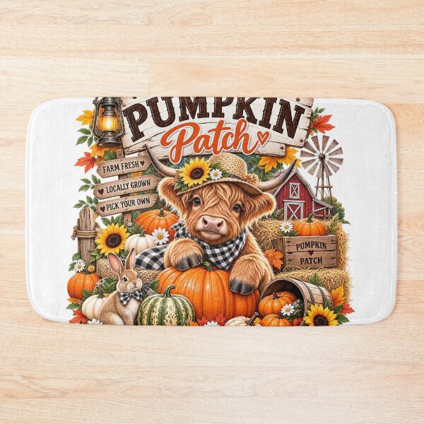Item preview, Cute Highland Cow Pumpkin Patch Fall  designed and sold by ucpstudio.