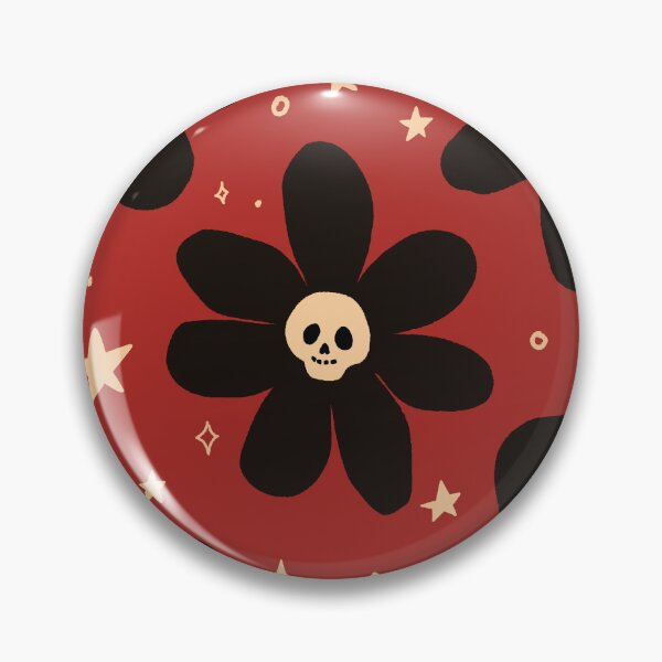 Item preview, Blood Red Skull Flower Halloween Pattern designed and sold by imaniko.