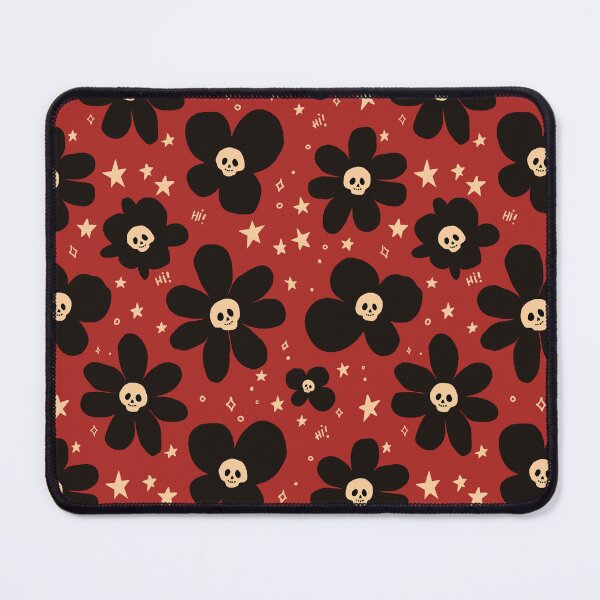 Item preview, Blood Red Skull Flower Halloween Pattern designed and sold by imaniko.
