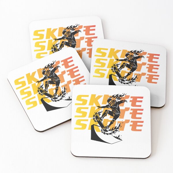 Item preview, Skate Skate Skate Flaming Skeleton Graphic designed and sold by bolayousri.