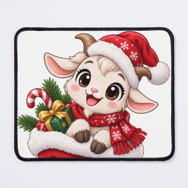 Item preview, Cute Christmas Baby Goat in Gift Sack designed and sold by ArtNova17.