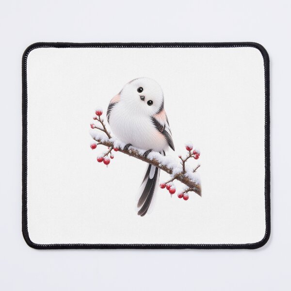 Item preview, Shimaenaga in Winter – Curious Bird on a Snowy Branch designed and sold by Daihuku2525.