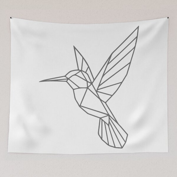 Item preview, Geometric Hummingbird | Minimalist Bird & Nature Line Art designed and sold by HexVoid.