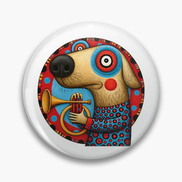 Item preview, T-Shirt - Sticker - Whimsical Jazz Dog designed and sold by ForeverPrintsOK.