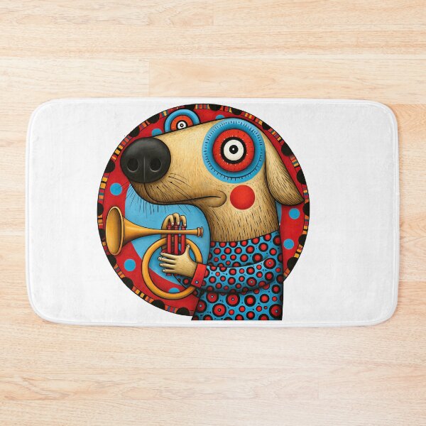 Item preview, T-Shirt - Sticker - Whimsical Jazz Dog designed and sold by ForeverPrintsOK.