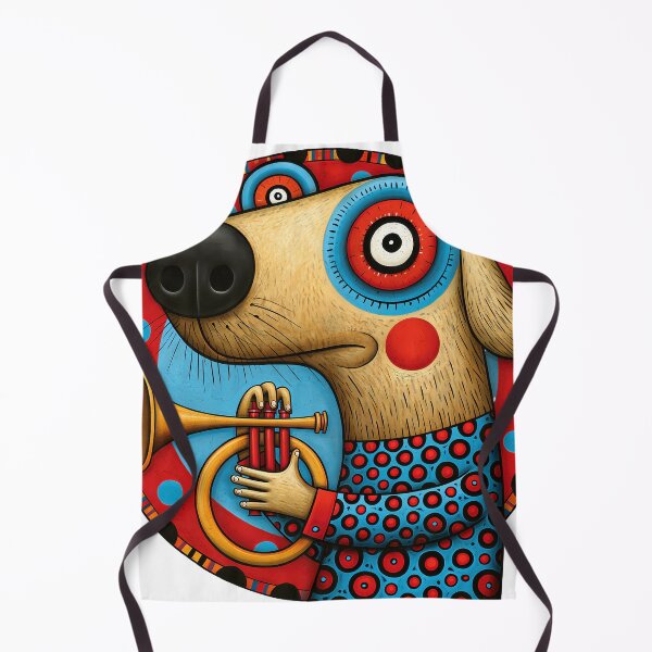 Item preview, T-Shirt - Sticker - Whimsical Jazz Dog designed and sold by ForeverPrintsOK.