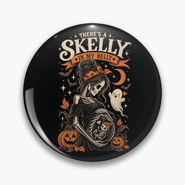Item preview, There's a Skelly in My Belly – Halloween Pregnancy Announcement designed and sold by EnchantedOwl.