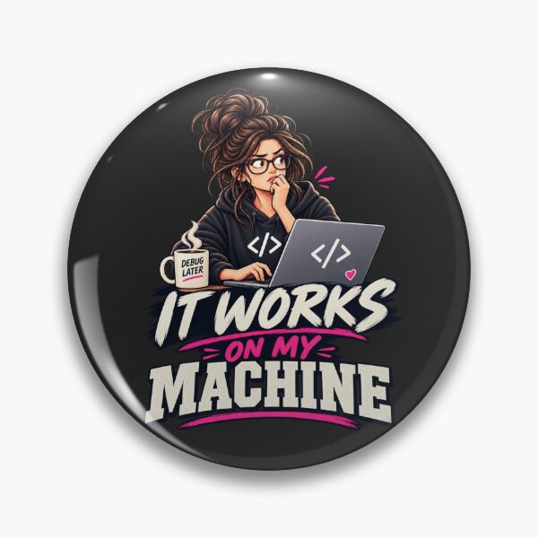 Item preview, It Works on My Machine Programmer Humor designed and sold by PunchDrop.