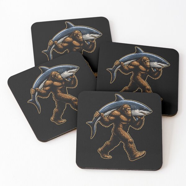 Item preview, Bigfoot carrying a shark design designed and sold by rafaeltto.