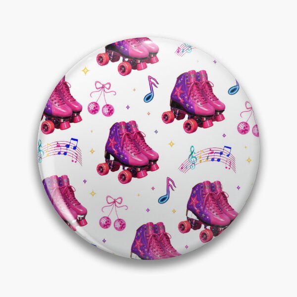 Item preview, Retro Roller Skate Music Cherries Pattern – Pink Purple 80s Disco designed and sold by Bluepanda21.