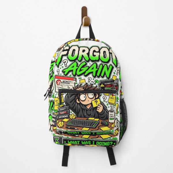 Item preview, Forgot Again – Retro Pixel Memory Error Humor designed and sold by Mad Factory Designs.